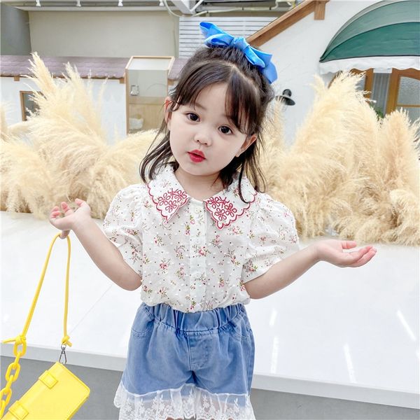 2020 net red wind girls new lapel embroidery floral doll short sleeve bubble sleeve shirt doll shirt fashion, White;black
2020 net red wind girls new lapel embroidery floral doll short sleeve bubble sleeve shirt doll shirt fashion, White;black