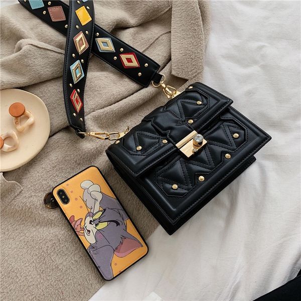 wide strap women's 2020 new fashion texture all-match diagonal small square small square shoulder bag shoulder bag bag, White
wide strap women's 2020 new fashion texture all-match diagonal small square small square shoulder bag shoulder bag bag, White