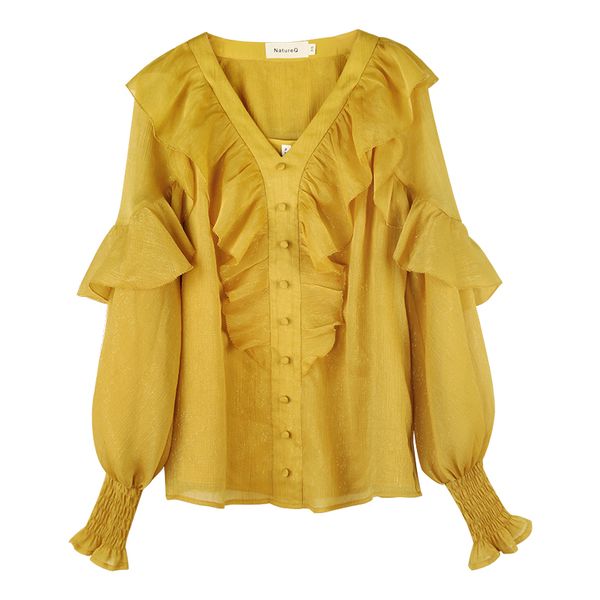 women's blouses & shirts women fashion shirt v-neck ruffles lantern sleeve chiffon blouse flower printing 2021 summer chemise blusa, White
women's blouses & shirts women fashion shirt v-neck ruffles lantern sleeve chiffon blouse flower printing 2021 summer chemise blusa, White