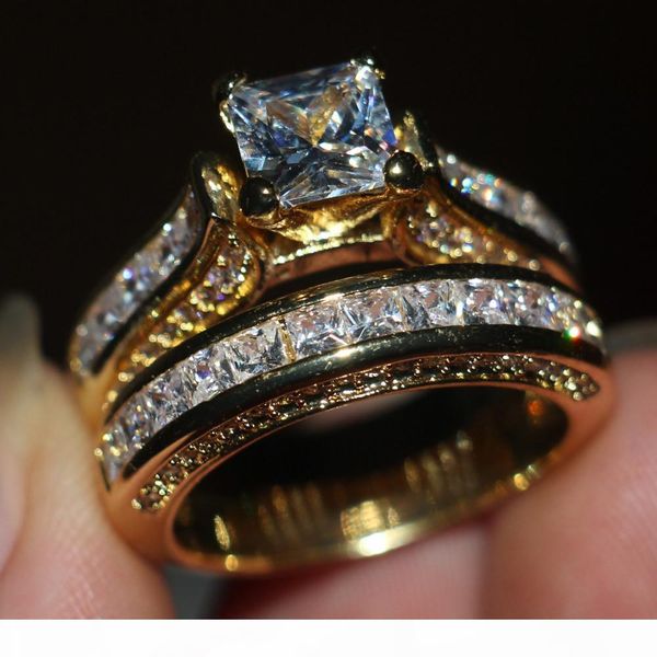 lovers ring princess cut 2ct 5a zircon cz yellow gold 925 sterling silver engagement wedding band ring set for women men, Slivery;golden
lovers ring princess cut 2ct 5a zircon cz yellow gold 925 sterling silver engagement wedding band ring set for women men, Slivery;golden