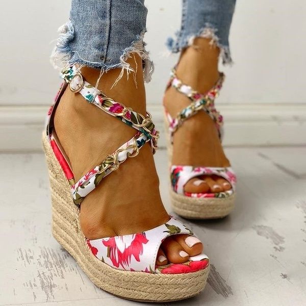 2020 summer sandals wedges super high heel national wind thick bottom rope woven floral cross causal beach ladies sandals, Black
2020 summer sandals wedges super high heel national wind thick bottom rope woven floral cross causal beach ladies sandals, Black