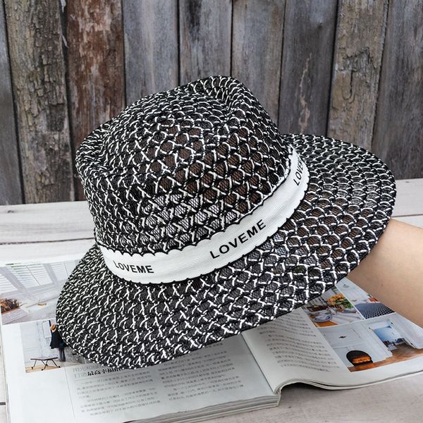 fashion black and white hollowed-out flat straw hat female beach hat seaside holiday british sunshade travel tide, Blue;gray
fashion black and white hollowed-out flat straw hat female beach hat seaside holiday british sunshade travel tide, Blue;gray