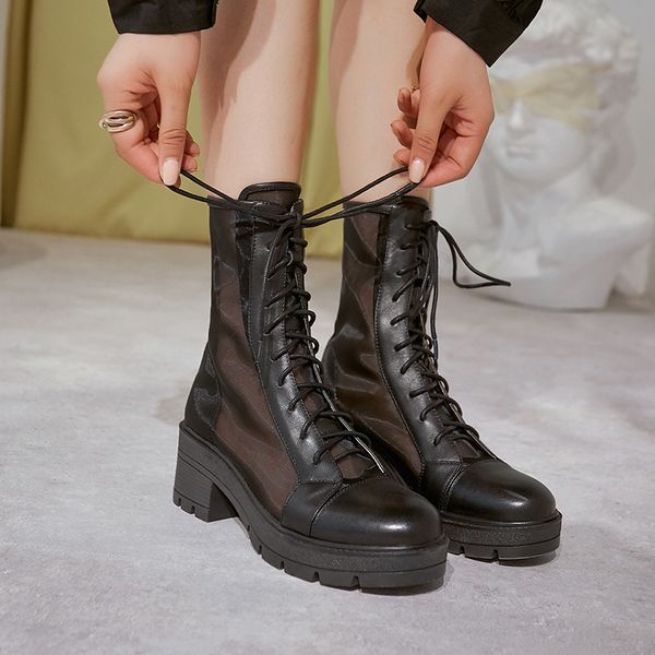 2023 summer martin boots transparent crystal thick crust cool mesh boots thick with high-heeled leather shoes net influx of red and white bo, Black
2023 summer martin boots transparent crystal thick crust cool mesh boots thick with high-heeled leather shoes net influx of red and white bo, Black