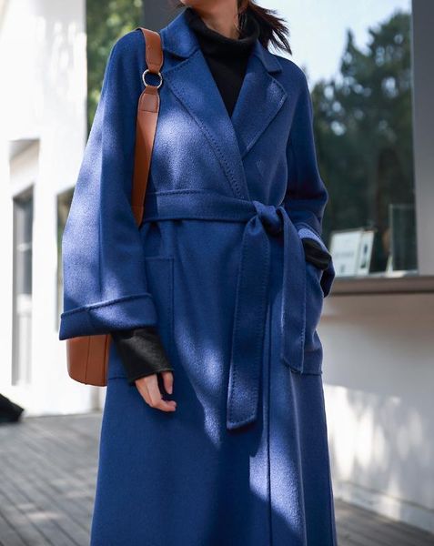 2020 turn down collar women woolen coat with belt elegant 100%cashmere long coat women woolen camel casaco feminino, Black
2020 turn down collar women woolen coat with belt elegant 100%cashmere long coat women woolen camel casaco feminino, Black