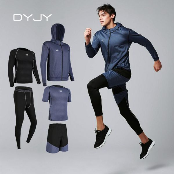 dyjy 5 pcs/set men's tracksuit gym clothing men compression sports wear fitness clothes running jogging suits exercise workout, Black;blue
dyjy 5 pcs/set men's tracksuit gym clothing men compression sports wear fitness clothes running jogging suits exercise workout, Black;blue