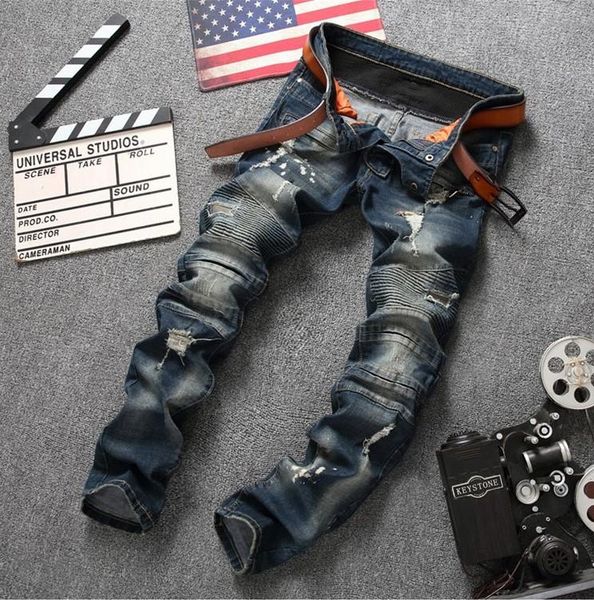 new autumn winter vintage straight zipper pants mens ripped shorts jeans loose fitness fashion hip hop designer causal for man, Blue
new autumn winter vintage straight zipper pants mens ripped shorts jeans loose fitness fashion hip hop designer causal for man, Blue