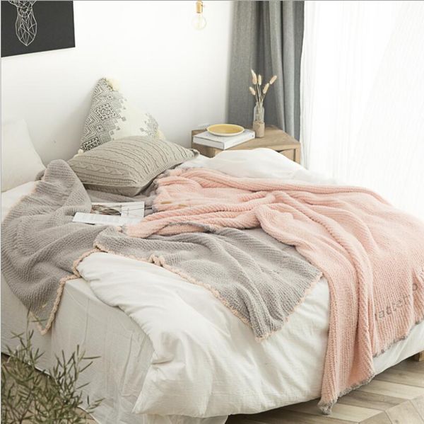 super soft knitting line blankets household bed clothing accessories office company nap knee blanket
super soft knitting line blankets household bed clothing accessories office company nap knee blanket