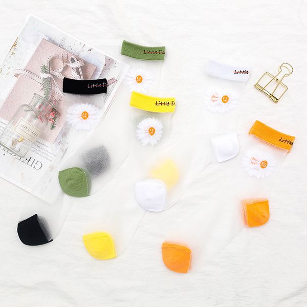 socks women's summer new style thin glass japanese-style small daisy crystal silk stockings tube transparent silk stockings, Black;white
socks women's summer new style thin glass japanese-style small daisy crystal silk stockings tube transparent silk stockings, Black;white