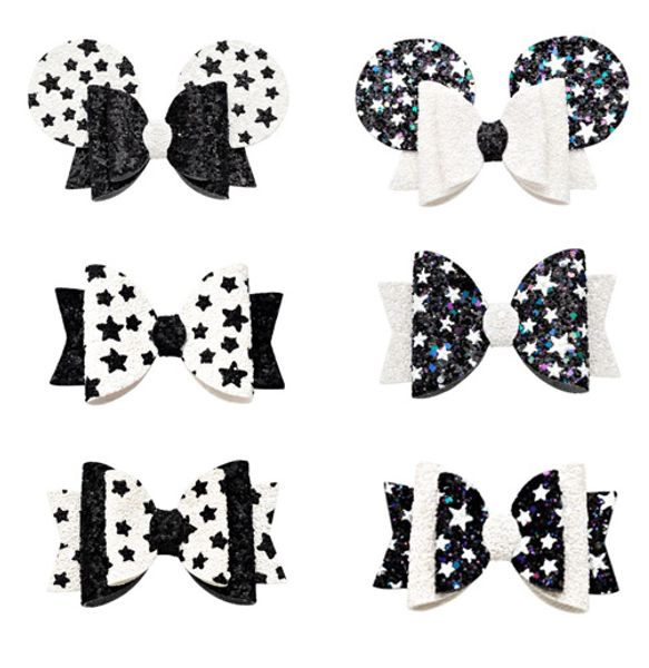 6pcs 3.5'' women baby girl super star glitter hair bow kids hairpins hair clip for children accessories, Slivery;white
6pcs 3.5'' women baby girl super star glitter hair bow kids hairpins hair clip for children accessories, Slivery;white
