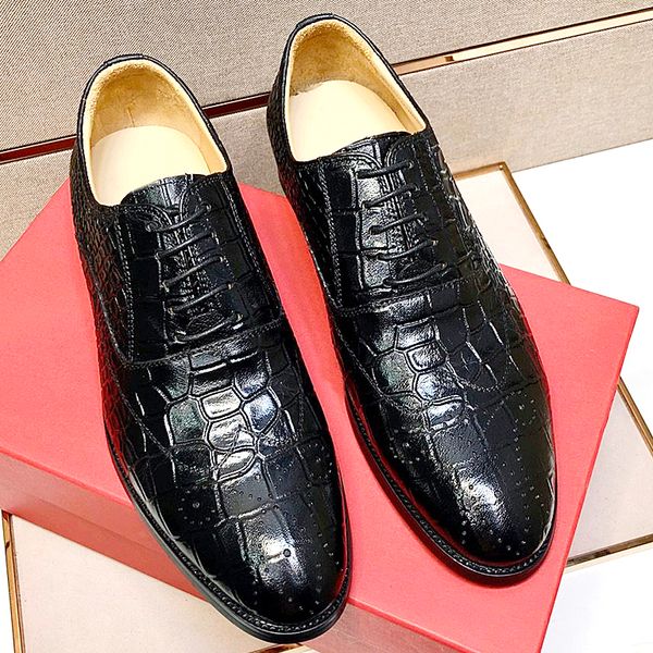 new highquality mens embossed leather dress shoes, mens fashion dress wedding shoes, men's high-quality cowhide lace-up work with qxe, Black
new highquality mens embossed leather dress shoes, mens fashion dress wedding shoes, men's high-quality cowhide lace-up work with qxe, Black