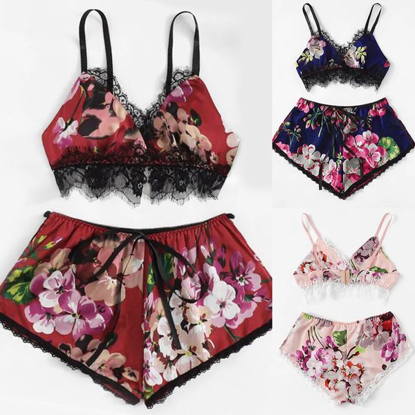 night suits home wear women sleepwear lace home clothing spaghetti strap sleep lounge clubwear cami and shorts, White;black
night suits home wear women sleepwear lace home clothing spaghetti strap sleep lounge clubwear cami and shorts, White;black