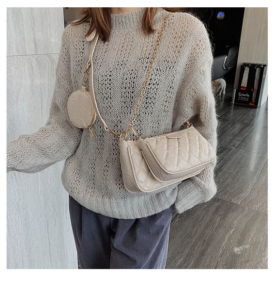 fashion chain diamond lattice women crossbody bag casual 3 bags set shoulder messenger bag lady designer wide strap flap purse
fashion chain diamond lattice women crossbody bag casual 3 bags set shoulder messenger bag lady designer wide strap flap purse