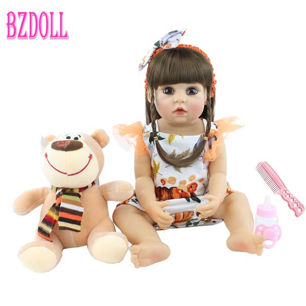 55cm full body silicone reborn baby doll toy vinyl newborn babies dress up princess girl bebe bonecas child birthday gift t200712, White
55cm full body silicone reborn baby doll toy vinyl newborn babies dress up princess girl bebe bonecas child birthday gift t200712, White