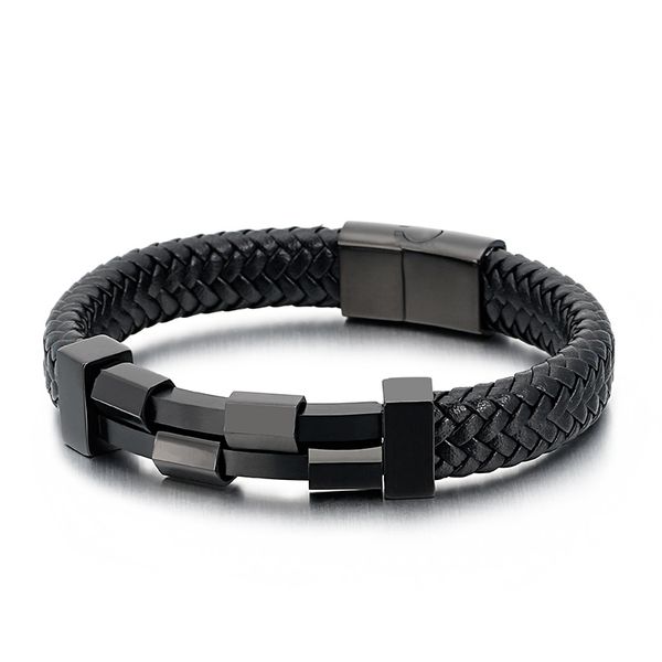2020 xmas gifts mens boys jewelry stainless steel black bracelet with black leather bangle 12mm 8.26'' jewelry
2020 xmas gifts mens boys jewelry stainless steel black bracelet with black leather bangle 12mm 8.26'' jewelry
