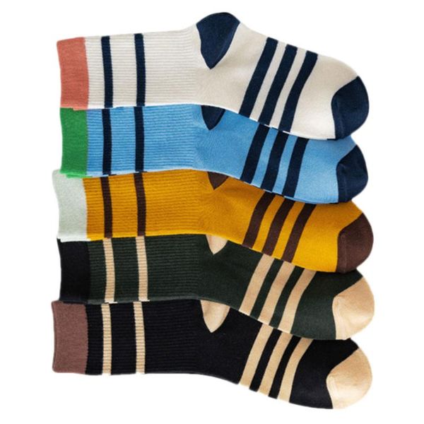 5 pairs cotton socks middle sport socks students striped (assorted color, Black
5 pairs cotton socks middle sport socks students striped (assorted color, Black
