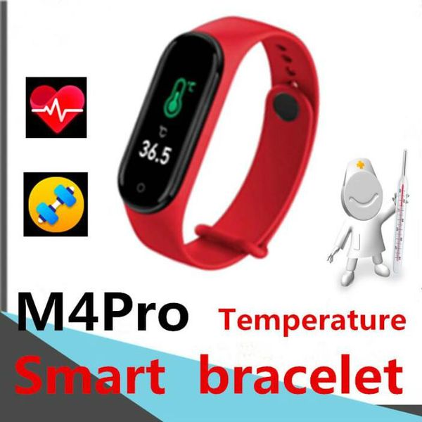 wholesale m4pro smart bracelet body temperature measurement band fitness tracker heart rate sleep tracker smart watch m4 bt smart wristbands
wholesale m4pro smart bracelet body temperature measurement band fitness tracker heart rate sleep tracker smart watch m4 bt smart wristbands