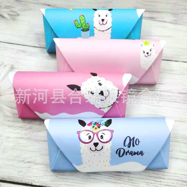 cartoon hipster student sun box case glasses case high-end handmade frame glasses box, Blue
cartoon hipster student sun box case glasses case high-end handmade frame glasses box, Blue