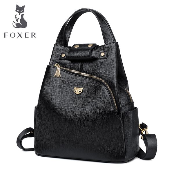 foxer girl's travel anti-theft backpack genuine leather lychee pattern school bag for female fashion teenage rucksack for ladies
foxer girl's travel anti-theft backpack genuine leather lychee pattern school bag for female fashion teenage rucksack for ladies