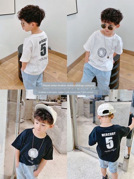wwl1f orange dola 2020 summer new children's korean children's dress t-shirt brother and sister clothes boys' starry sky t-sh, Blue
wwl1f orange dola 2020 summer new children's korean children's dress t-shirt brother and sister clothes boys' starry sky t-sh, Blue