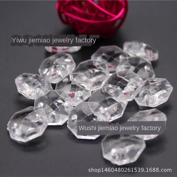 acrylic crystal octagonal double hole transparent beads imitation crystal section octagonal scattered beads door curtain lighting, Silver
acrylic crystal octagonal double hole transparent beads imitation crystal section octagonal scattered beads door curtain lighting, Silver