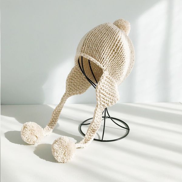 children's woven korean style big ball wool knitted girls' wool hat children's ear protection simple knitted hat winter fashi, Blue;gray
children's woven korean style big ball wool knitted girls' wool hat children's ear protection simple knitted hat winter fashi, Blue;gray