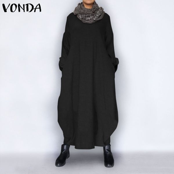 vonda autumn dress 2020 vintage long sleeve party sundress maxi long dress casual loose sweatshirt plus size vestidos robe femme, Black;gray
vonda autumn dress 2020 vintage long sleeve party sundress maxi long dress casual loose sweatshirt plus size vestidos robe femme, Black;gray