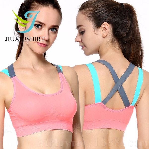 fitness yoga push up sports bra for women gym running padded tank athletic vest underwear shockproof strappy sport bra top, White;black
fitness yoga push up sports bra for women gym running padded tank athletic vest underwear shockproof strappy sport bra top, White;black