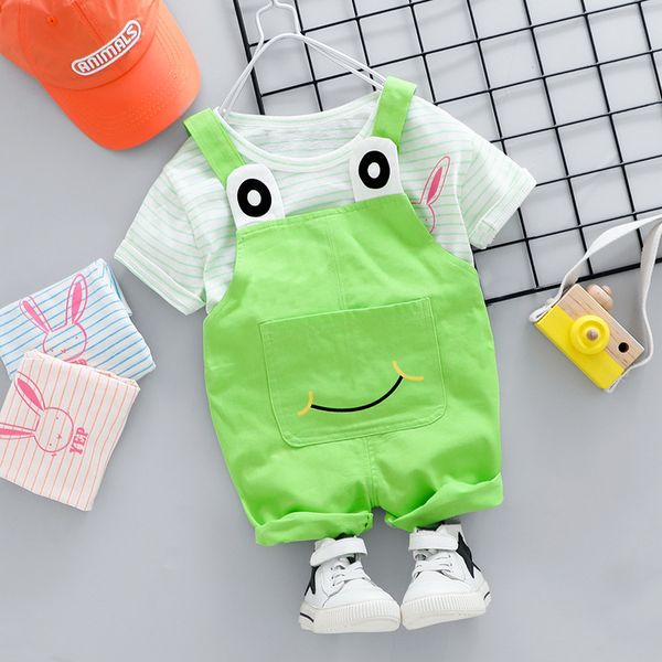 summer baby boy girl clothes set kids striped t-shirt+cartoon frog short overalls two piece newborn outfit toddler casual suit, White
summer baby boy girl clothes set kids striped t-shirt+cartoon frog short overalls two piece newborn outfit toddler casual suit, White