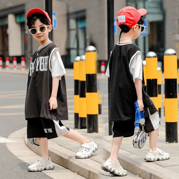 children's clothing boys' clothing 2020 new sports summer short sleeve handsome western style fashionable children's summer s