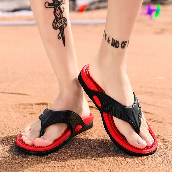 summer light mens flip flops men beach slippers outside mssage soft infradito water male shoes slippers home chanclas, Black
summer light mens flip flops men beach slippers outside mssage soft infradito water male shoes slippers home chanclas, Black