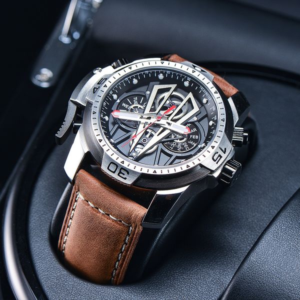reef tiger / rt top brand luxury sport автоматическая нержавеющей стали мужчины повседневная мода кожа механические часы водонепроницаемый r, Silver
reef tiger / rt top brand luxury sport автоматическая нержавеющей стали мужчины повседневная мода кожа механические часы водонепроницаемый r, Silver