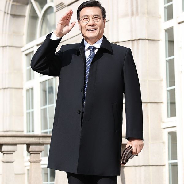autumn men's solid color trench mid-length middle-aged windbreaker coat plus fat middle-aged business casual coat lapel new, Tan;black
autumn men's solid color trench mid-length middle-aged windbreaker coat plus fat middle-aged business casual coat lapel new, Tan;black