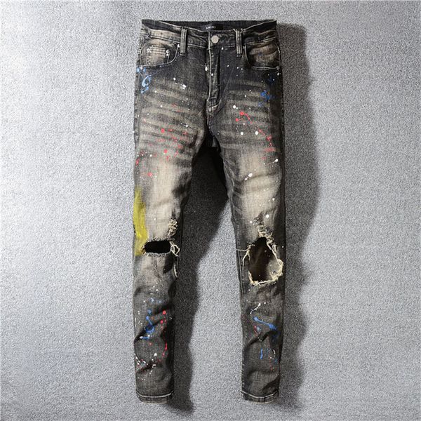 2020 new arrival mens designer jeans embroidery pants fashion holes biker denim motorcycle mens jeans for men pants, Blue
2020 new arrival mens designer jeans embroidery pants fashion holes biker denim motorcycle mens jeans for men pants, Blue