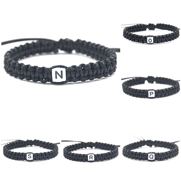 black cord with n to z letter charm bracelets rope chain adjust size for lovers friends family members beaded jewelry gifts, Golden;silver
black cord with n to z letter charm bracelets rope chain adjust size for lovers friends family members beaded jewelry gifts, Golden;silver