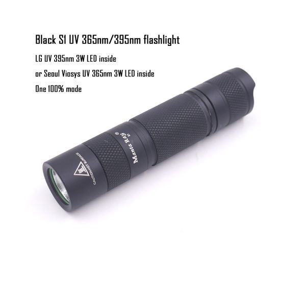s1 black uv 365nm/395nm led ,lg uv 395nm 3w led or seoul viosys 365nm 3w inside, fluorescent agent detection
s1 black uv 365nm/395nm led ,lg uv 395nm 3w led or seoul viosys 365nm 3w inside, fluorescent agent detection