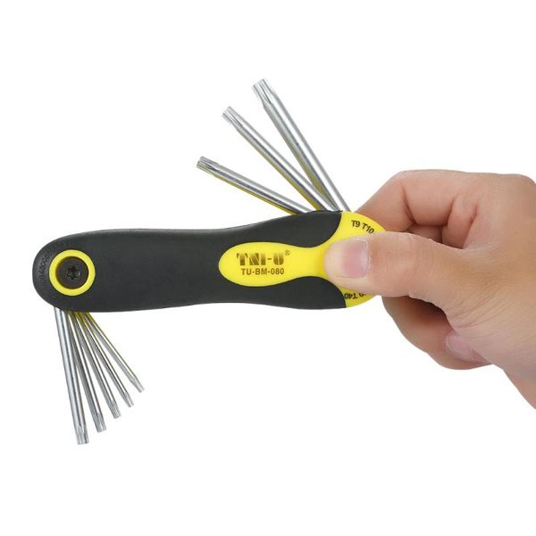 tni-u tu-bm-080 8-piece multi tool folding star universal key set socket wrench set screwdrivers hand repair tools t-9 to t-40
tni-u tu-bm-080 8-piece multi tool folding star universal key set socket wrench set screwdrivers hand repair tools t-9 to t-40