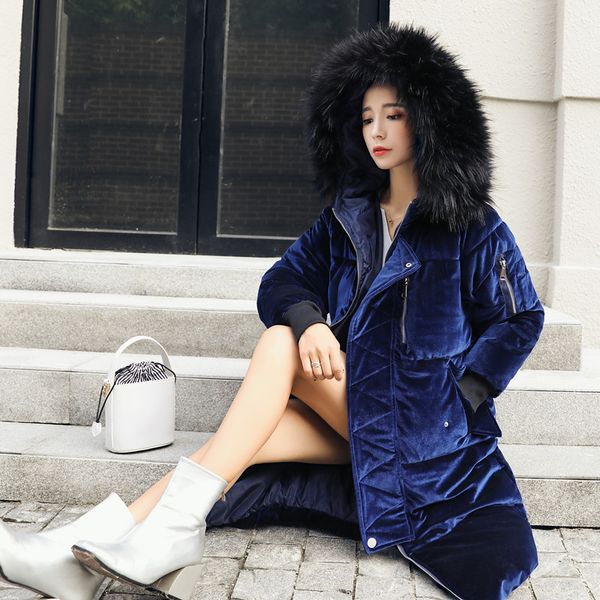 2020 new winter long women's coat female parka thick warm coat winter jacket slim large fake fur collar warm jacket outwear, Black
2020 new winter long women's coat female parka thick warm coat winter jacket slim large fake fur collar warm jacket outwear, Black