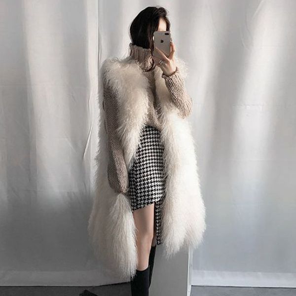 2020 new autumn and winter women vest coat imitation wool vest long thickened imitation fur coat faux fur coats long, Black
2020 new autumn and winter women vest coat imitation wool vest long thickened imitation fur coat faux fur coats long, Black