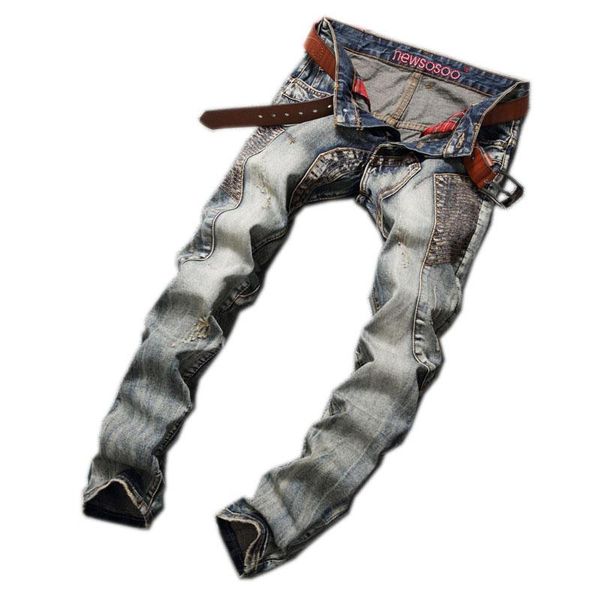 designer patchwork rock revival jeans mens true slim retro casuall wholesale the european and american fashion, Blue
designer patchwork rock revival jeans mens true slim retro casuall wholesale the european and american fashion, Blue
