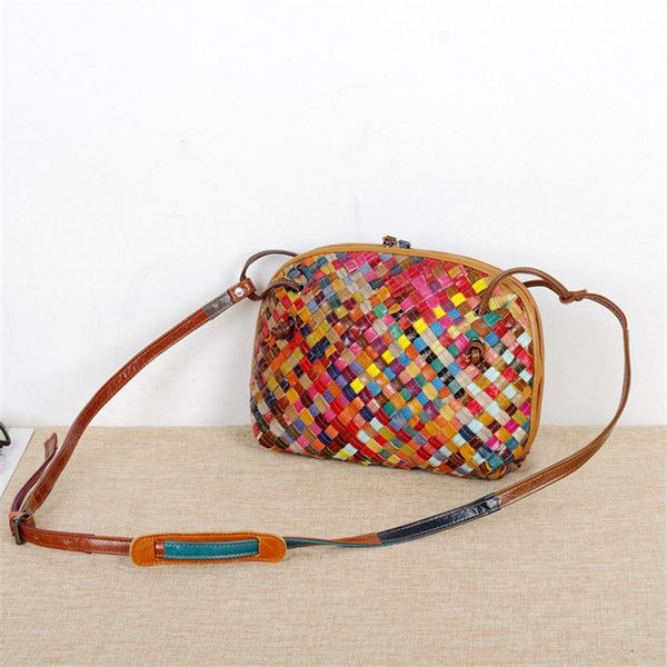 woven stitching handbag female genuine leather colorful bag handbags colorful bolsas ladies crossbody bags portable shoulder bag
woven stitching handbag female genuine leather colorful bag handbags colorful bolsas ladies crossbody bags portable shoulder bag
