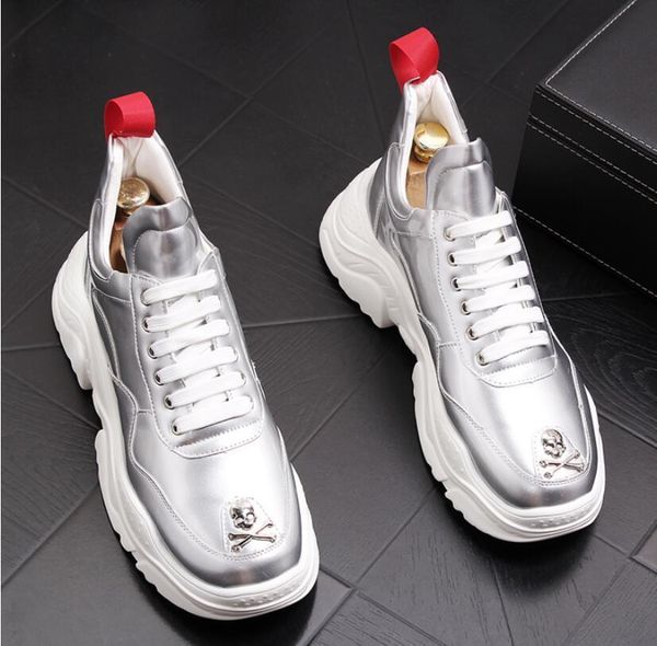 new british men casual comfort shoes silver skull charm platform shoes fashion youth man white trending leisure bm927 l05, Black
new british men casual comfort shoes silver skull charm platform shoes fashion youth man white trending leisure bm927 l05, Black