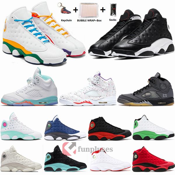 with box playground 13 13s phantom jumpman mens basketball shoes flint cny island green bred outdoor sneakers xiii 5s wings easter trainers