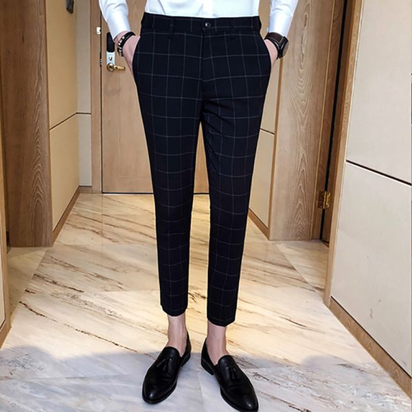 2020 new mens slim fit business dress pants for men suit pants ankle length men summer formal suit trousers plus size s-4xl, White;black
2020 new mens slim fit business dress pants for men suit pants ankle length men summer formal suit trousers plus size s-4xl, White;black