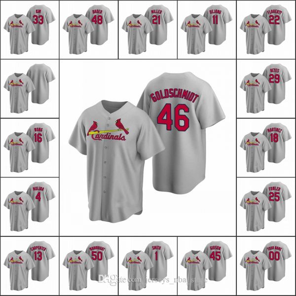 st. louis cardinals #4 yadier molina 22 jack flaherty 50 adam wainwright men women youth custom gray replica road jersey, Blue;black
st. louis cardinals #4 yadier molina 22 jack flaherty 50 adam wainwright men women youth custom gray replica road jersey, Blue;black