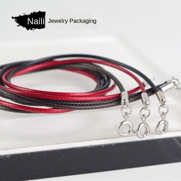 grade necklace lanyard leather jade jade lanyard men and women pendant coffee pendant wax leather rope coffee rope, Silver
grade necklace lanyard leather jade jade lanyard men and women pendant coffee pendant wax leather rope coffee rope, Silver