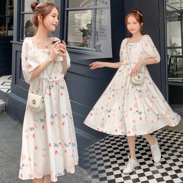summer pregnant women's sweet lovely loose large printed short sleeve pregnant dresses maternity dress pregnancy dress for women, White
summer pregnant women's sweet lovely loose large printed short sleeve pregnant dresses maternity dress pregnancy dress for women, White