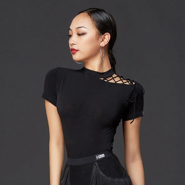 stage wear fashion latin dance clothes women's shirt short-sleeved ladies ballroom samba practice dwy4014, Black;red
stage wear fashion latin dance clothes women's shirt short-sleeved ladies ballroom samba practice dwy4014, Black;red