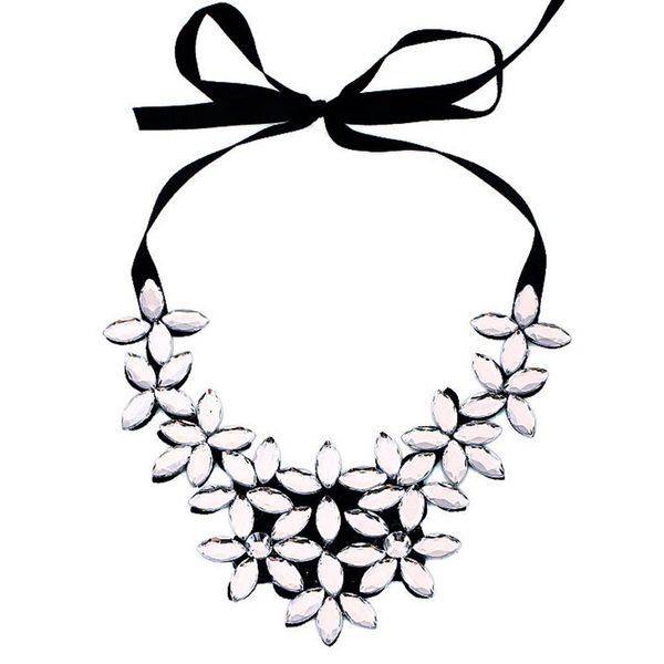 trend fashion black and white gold wild ribbon geometric flower necklace pendant necklace ladies necklace jewelry wholesale, Silver
trend fashion black and white gold wild ribbon geometric flower necklace pendant necklace ladies necklace jewelry wholesale, Silver