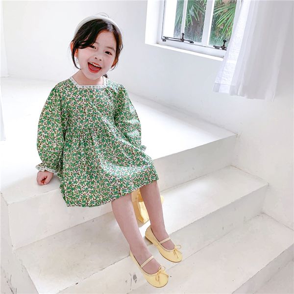 ins spring autumn little girls dresses lovely green floral lace square collar long sleeve quality children princess dress, Red;yellow
ins spring autumn little girls dresses lovely green floral lace square collar long sleeve quality children princess dress, Red;yellow