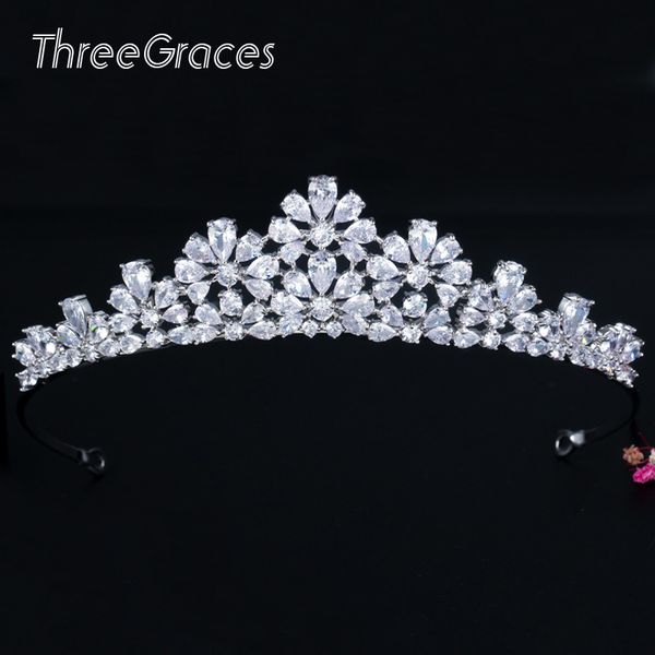 threegraces gorgeous flower tiaras crown full cz crystal bridal hairbands headpiece wedding hair jewelry dress accessories ha015, Golden;silver
threegraces gorgeous flower tiaras crown full cz crystal bridal hairbands headpiece wedding hair jewelry dress accessories ha015, Golden;silver